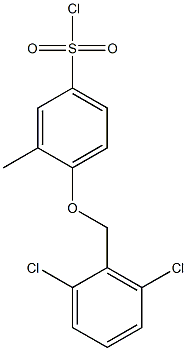 4-[(2,6-dichlorophenyl)methoxy]-3-methylbenzene-1-sulfonyl chloride,,结构式