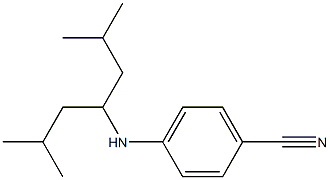 4-[(2,6-dimethylheptan-4-yl)amino]benzonitrile Struktur