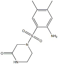 4-[(2-amino-4,5-dimethylbenzene)sulfonyl]piperazin-2-one 结构式