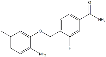 4-[(2-amino-5-methylphenoxy)methyl]-3-fluorobenzamide