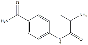 4-[(2-aminopropanoyl)amino]benzamide 化学構造式