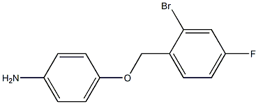 4-[(2-bromo-4-fluorophenyl)methoxy]aniline,,结构式