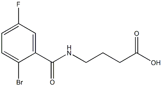 4-[(2-bromo-5-fluorobenzoyl)amino]butanoic acid Structure