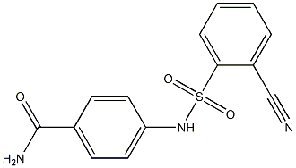 4-[(2-cyanobenzene)sulfonamido]benzamide Struktur