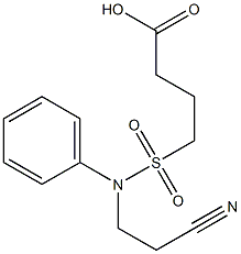 4-[(2-cyanoethyl)(phenyl)sulfamoyl]butanoic acid Structure
