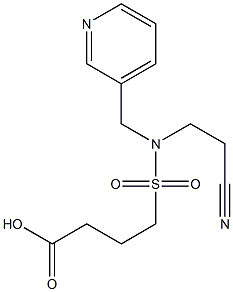 4-[(2-cyanoethyl)(pyridin-3-ylmethyl)sulfamoyl]butanoic acid Struktur