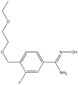 4-[(2-ethoxyethoxy)methyl]-3-fluoro-N'-hydroxybenzenecarboximidamide Structure