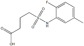 4-[(2-fluoro-5-methylphenyl)sulfamoyl]butanoic acid Structure