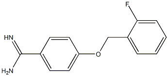 4-[(2-fluorobenzyl)oxy]benzenecarboximidamide Struktur