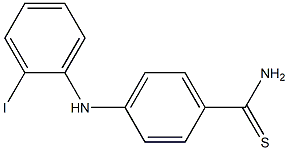 4-[(2-iodophenyl)amino]benzene-1-carbothioamide Struktur