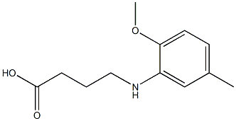 4-[(2-methoxy-5-methylphenyl)amino]butanoic acid 化学構造式