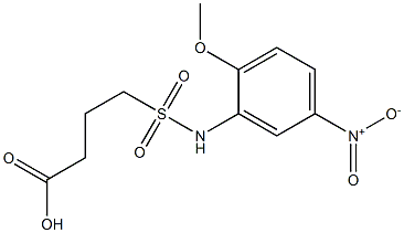 4-[(2-methoxy-5-nitrophenyl)sulfamoyl]butanoic acid,,结构式