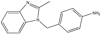 4-[(2-methyl-1H-1,3-benzodiazol-1-yl)methyl]aniline,,结构式