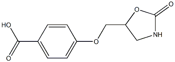 4-[(2-oxo-1,3-oxazolidin-5-yl)methoxy]benzoic acid Struktur