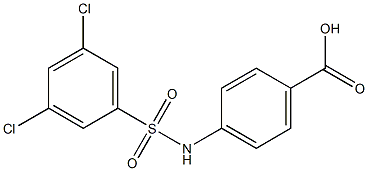 4-[(3,5-dichlorobenzene)sulfonamido]benzoic acid Structure