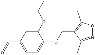4-[(3,5-dimethyl-1,2-oxazol-4-yl)methoxy]-3-ethoxybenzaldehyde 结构式