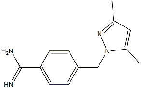 4-[(3,5-dimethyl-1H-pyrazol-1-yl)methyl]benzenecarboximidamide Structure