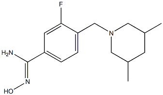 4-[(3,5-dimethylpiperidin-1-yl)methyl]-3-fluoro-N'-hydroxybenzenecarboximidamide