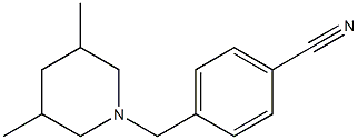 4-[(3,5-dimethylpiperidin-1-yl)methyl]benzonitrile,,结构式