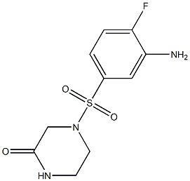 4-[(3-amino-4-fluorobenzene)sulfonyl]piperazin-2-one