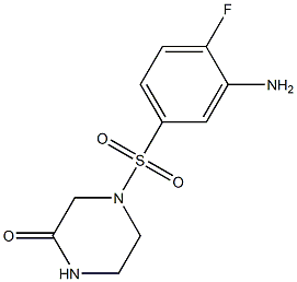 4-[(3-amino-4-fluorobenzene)sulfonyl]piperazin-2-one,,结构式