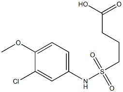 4-[(3-chloro-4-methoxyphenyl)sulfamoyl]butanoic acid Structure