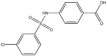 4-[(3-chlorobenzene)sulfonamido]benzoic acid,,结构式