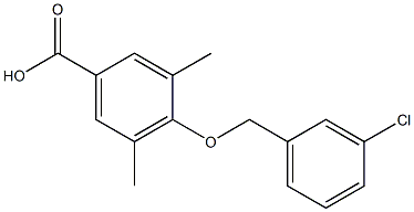 4-[(3-chlorophenyl)methoxy]-3,5-dimethylbenzoic acid