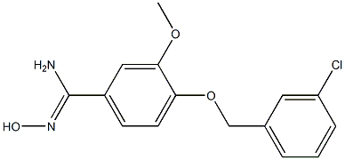 4-[(3-chlorophenyl)methoxy]-N'-hydroxy-3-methoxybenzene-1-carboximidamide