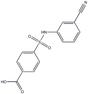 4-[(3-cyanophenyl)sulfamoyl]benzoic acid Struktur