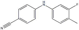 4-[(3-fluoro-4-methylphenyl)amino]benzonitrile 结构式