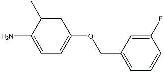 4-[(3-fluorobenzyl)oxy]-2-methylaniline,,结构式