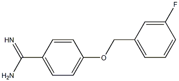 4-[(3-fluorobenzyl)oxy]benzenecarboximidamide,,结构式