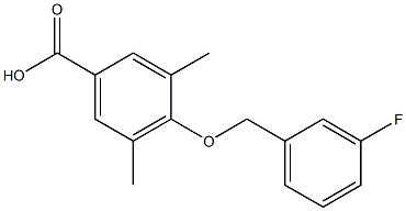 4-[(3-fluorophenyl)methoxy]-3,5-dimethylbenzoic acid