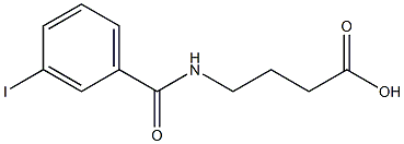 4-[(3-iodophenyl)formamido]butanoic acid Structure