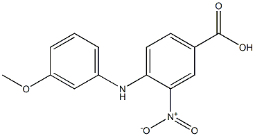 4-[(3-methoxyphenyl)amino]-3-nitrobenzoic acid Struktur