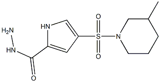 4-[(3-methylpiperidin-1-yl)sulfonyl]-1H-pyrrole-2-carbohydrazide Structure