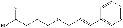 4-[(3-phenylprop-2-en-1-yl)oxy]butanoic acid 化学構造式