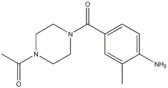 4-[(4-acetylpiperazin-1-yl)carbonyl]-2-methylaniline,,结构式