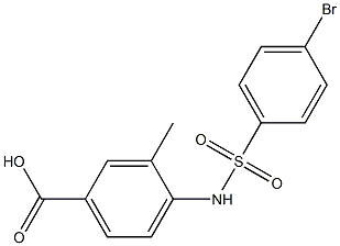 4-[(4-bromobenzene)sulfonamido]-3-methylbenzoic acid Structure