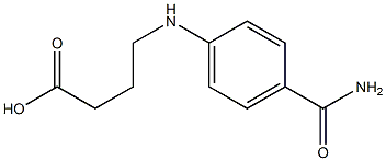 4-[(4-carbamoylphenyl)amino]butanoic acid Structure