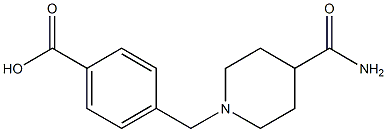 4-[(4-carbamoylpiperidin-1-yl)methyl]benzoic acid 化学構造式