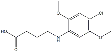 4-[(4-chloro-2,5-dimethoxyphenyl)amino]butanoic acid,,结构式