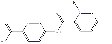 4-[(4-chloro-2-fluorobenzene)amido]benzoic acid 结构式