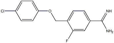 4-[(4-chlorophenoxy)methyl]-3-fluorobenzenecarboximidamide Structure