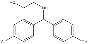 4-[(4-chlorophenyl)[(2-hydroxyethyl)amino]methyl]phenol Structure