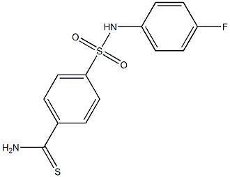 4-[(4-fluorophenyl)sulfamoyl]benzene-1-carbothioamide 化学構造式