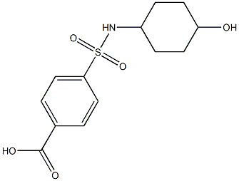 4-[(4-hydroxycyclohexyl)sulfamoyl]benzoic acid,,结构式