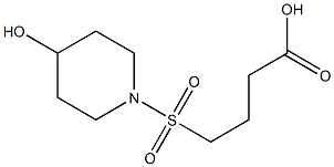 4-[(4-hydroxypiperidine-1-)sulfonyl]butanoic acid Struktur