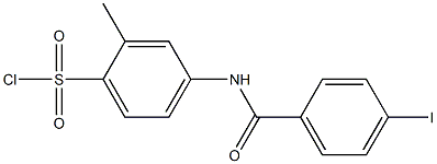 4-[(4-iodobenzene)amido]-2-methylbenzene-1-sulfonyl chloride Struktur